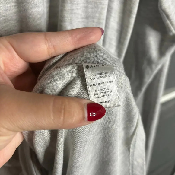 Athleta Cloudlight Relaxed Top Light Grey Heather Size M - Picture 5 of 6